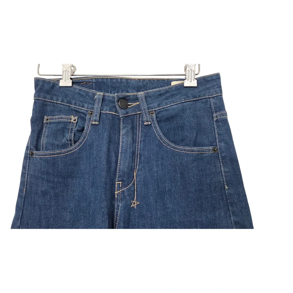 18th Amendment Colbert Wide Leg Flare Jeans Dark Wash High Rise Size 26 Long - Picture 2 of 10